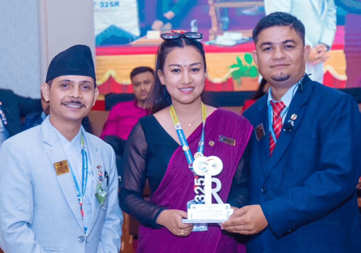 Leadership Excellence Recognized: Leo Terisha Singh Thapa Receives Best President Award
