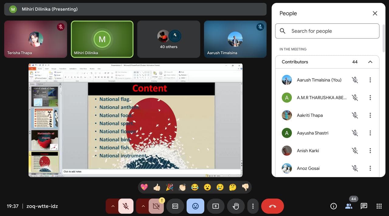 A Virtual Voyage to Japan: Way to Sakura Blooms Through International Leo Collaboration
